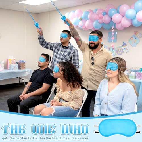 12 Set Blue Baby Shower Games Fishing The Pacifiers, Stylish - Image 5
