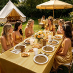 White and Gold Plastic Plates Napkins Party Supplies for Birthday,Wedding - Image 6