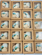 50 Piece Wooden Candle Holders, Baby Shower Party Favors for Boy,Baptism Candle Favors,Baby Christening Favors for Guests. (Blue) - Image 2
