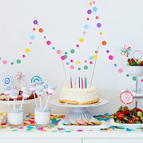 Outus 40 Pieces Dot Garland Banner Hanging, Rainbow - Image 5