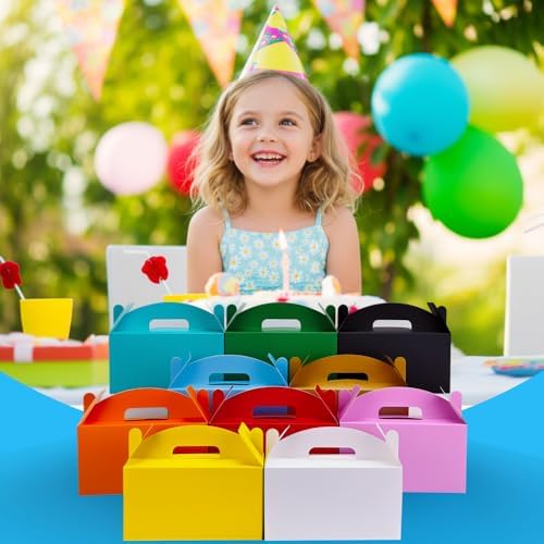 Gable Boxes with Handles, 9.45"x5"x5", 30 Pack, Assorted Color - Image 7