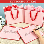 Addblu 24 Pack Pink Large Gift Bags with Handles & 72 Tissue Papers - Image 5