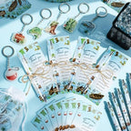 145 Pieces Fishing Baby Shower Favors for Guest A Little Fisherman Is On The Way Ballpoint Pens and Keychains Gifts Bulk Retractable Baby Shower Pens Gender Reveal Greeting Cards Souvenirs Prizes - Image 4