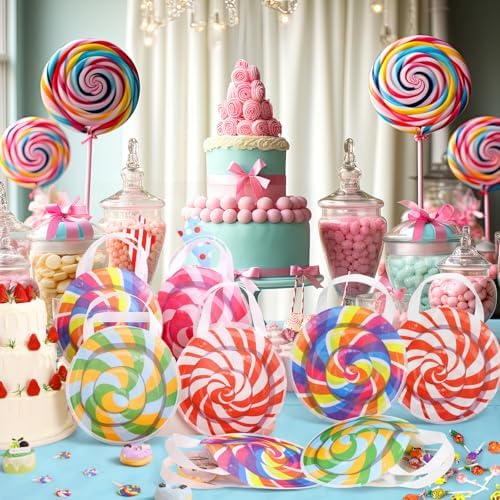 Sweetude 36 Pcs Candy Donut Bag for Party Favor Candyland Bags, Lollipop - Image 7