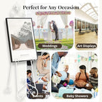 60” H White Easel Stand for Sign Metal Adjustable - Image 7