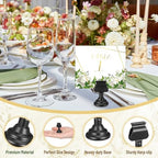 Kathfly 48 Pcs Wedding Table Number Holders Metal Black Place Card Holder - Image 3