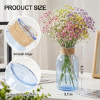 Mason Jars for Centerpiece Glass Flower Bud Vase Blue Vases, 6 Pc - Image 2
