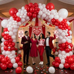 Balloon Arch Deluxe DIY Professional Kit with St. Valentine's Day Red and White Balloons (1/Pkg) Pkg/1 - Image 2