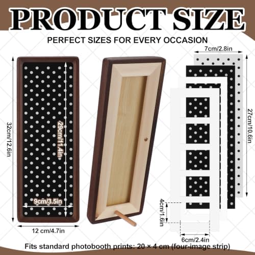 Lineshading 2 Pcs Walnut Wood Photo Strip Frames 12×4 in Photobooth Frame - Image 2