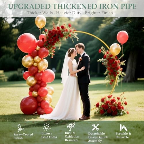 WellSign 7.2FT Circle Wedding Arch Backdrop Stand for Parties - Image 3