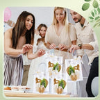 20Pcs Baby Shower Prizes for Game Winners Bamboo Cheese Board Fork Butter Spreaders Coasters Towel Artificial Potted Plant Gift Bag for Baby Shower Bridal Shower Favors (2 Sets, Bamboo Heart Shaped) - Image 6