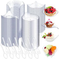 Tessco for you 800 Pcs Mini Appetizer Plates Stylish Style Clear by Tessco