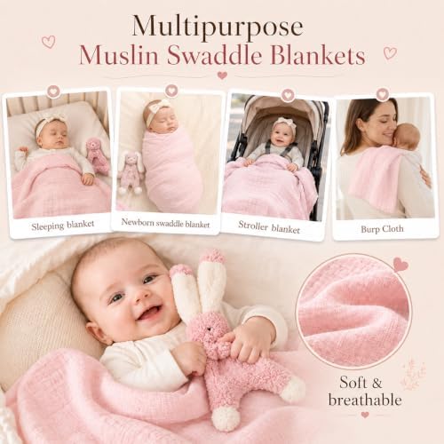 Golray New Born Baby Girl Gifts Baskets Baby Shower Gifts Infant Essential Stuff - Image 5