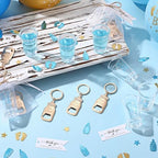 Vesici 20 Set Elephant Boy Baby Shower Favors for Guests Acrylic Shot Glasses Gold Bottle Opener Keychains Thank You Tags and Bags for Baby Shower Party Gender Reveal Party Guests Return Gift - Image 5