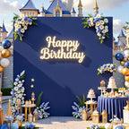 Navy Blue Square Arch Backdrop Cover 8x8FT, Double-Sided Stretchy Spandex Fabric Fits Square Arch Backdrop Stand, Navy Background Backdrop for Wedding Baby Shower Birthday Party Decorations - Image 2