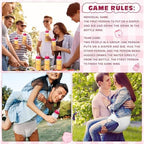 6 Sets Bottle Chug Baby Shower Games Juegos Para Plastic Baby Bottles Bibs Disposable Diapers Gender Reveal Games Baby Changing Diaper Race Game Decoration (Red) - Image 6