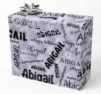 AOFUN Wrapping Papper With Name/Date Personalized Name Gift Kids Christmas Gift Wrap Mens Wrapping Paper Christmas Cool Wrapping Paper 3 Rolls 58" x 23" by Unknown