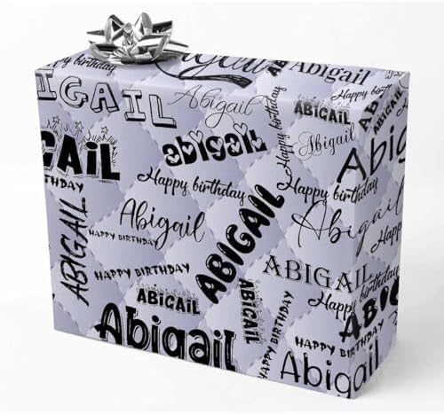 AOFUN Wrapping Papper With Name/Date Personalized Name Gift Kids Christmas Gift Wrap Mens Wrapping Paper Christmas Cool Wrapping Paper 3 Rolls 58" x 23" by Unknown