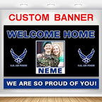 Custom Welcome Home U.S. Air Force/United States USAF Banner,Sign(6x9ft) by AUBAO