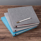 Large Photo Album Self Adhesive 4x6 8x10 10x12 13"x12.8" Magnetic Scrapbook 12.6"x11" Inch 40 Pages Linen Cover DIY Photo Album with A Metallic Pen and Plastic Board(Gray) - Image 6