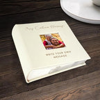 Small Personalized Custom Message Photo Album Cream Leatherette Holds 100 Photos Custom Gift - Image 5