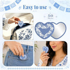 50 Set Cielito Lindo Mexican Baby Shower Party Favors, Heart-Shaped Mirrors with Organza Bags & Thank You Cards, Blue Talavera Party Gifts Bulk for Guests Bridal Shower Wedding Gender Reveal Party - Image 7