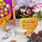 Wedding Guest Book Alternative Wooden Frame Princess Fairy Tale Keepsake - Image 4