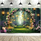 10x10ft Purple Flower Wedding Photography Backdrop Lavender Floral Wedding Bridal Photography Backdrop Anniversary Birthday Baby Shower Girl Party Banner Photo Booth Props Background Wall Decor - Image 6