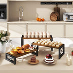 IBUYKE Wood Cupcake Display Stand,Set of 3,Brown TLJ019H - Image 2