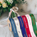 Personalized Ribbon Roll for Gift Wrapping with Text,5/8" Wide Satin Custom Wedding Favors for Guests with Printed Name,Customzied Wrap Fabric Ribbon, Customizable Birthday Baby Shower Party Supplies by Unknown