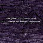 35x120 Inch Dark Purple Cheesecloth Table Runner Gothic Wedding Party Decor - Image 3