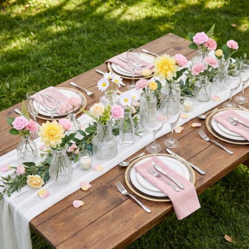 36 Pcs Artificial Flowers Table Centerpiece, Warm Tone, Clear - Image 5
