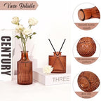 Set of 36 Glass Bud Vases Small Flower Vases for Centerpieces (Dark Amber) - Image 3