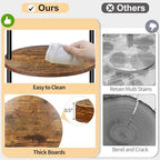 Cupcake Stand, 360° Rotating Wooden Cupcake Stand 3 Tier Large Dessert Table Display Set Cupcake Tower Tiered Tray Stand Serving Tray for Party Supplies Vendor Display Farmhouse Decor (2 Pack) - Image 4