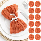 60 Pack Orange Cheesecloth Napkins 21x21 Inches Orange Cloth Napkins Set of 60 Washable Dinner Table Napkins for Wedding Bridal Baby Shower Rustic Boho Cotton Gauze Family Party Table Decor by FoliafeelHome