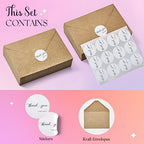 ACSTEP 2400PACK Kraft 5X7 Envelopes,Brown A7 Envelopes Self Seal for Weddings, Invitations, Photos, Postcards, Greeting Cards Mailing,Baby Shower, Graduation With Thank You Stickers - Image 7