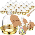 Baderke 24 Pack 4" Gold Crown Candy Jars with Dome for Party Favors by Baderke