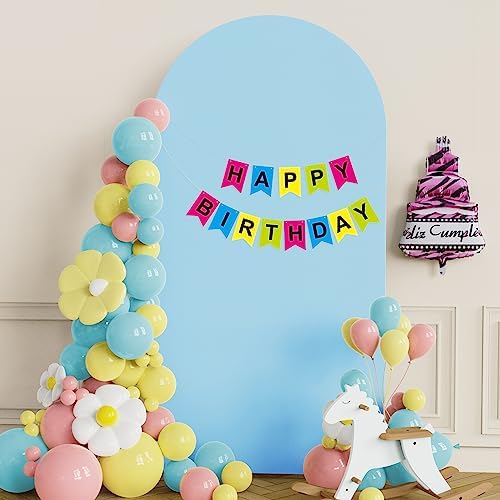 Arch Backdrop Stand and Cover Set, 6.6ft Arch Stand with Dusty Blue Cover - Image 5