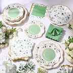 Funnymoom 200 Pcs Sage Green Party Decorations Plates and Napkins Serve 50 - Image 6