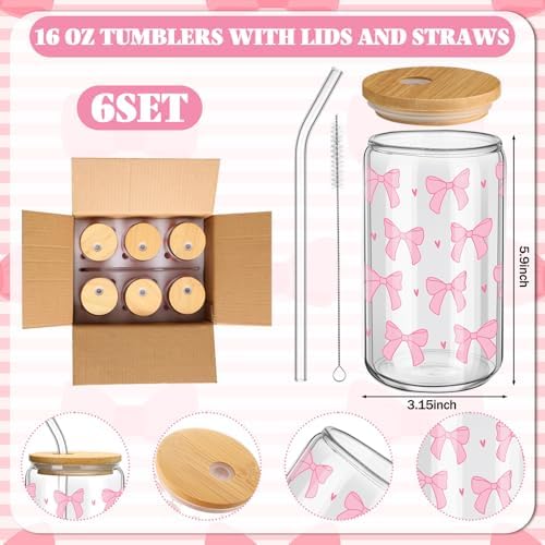 Daifunli 6 Set Pink Bow Baby Shower Prize Gift for Winner Guest - Image 5