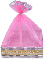 GROWNEX Gift Baskets | Wedding Gift Baskets | Baby Pink Birthday Hampers, Pack of 5 | Celebration Gift Baskets | Housewarming Gift Baskets, 8x8x3 Inch - Image 3