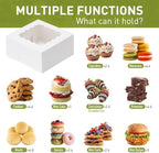 5x5x2.5 Auto-Popup Small Cookie Boxes with Window, White, 60 Pack - Image 4