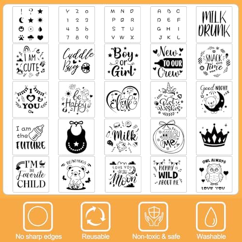 Panitay 100 Pcs White Baby Bodysuits Bibs Kit 25 Guests, Little Cutie - Image 5