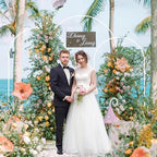 Wokceer Wedding Arch Backdrop Stand 8FT,7.2FT,6.6FT White Metal Arch Stand - Image 3