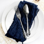 100 Pack Navy Blue Cheesecloth Napkins Washable Set of 100 Navy Blue Cloth Napkins 21x21 Inches Rustic Boho Cotton Gauze Dinner Table Napkins for Wedding Bridal Baby Shower Summer Party Table Decor - Image 7