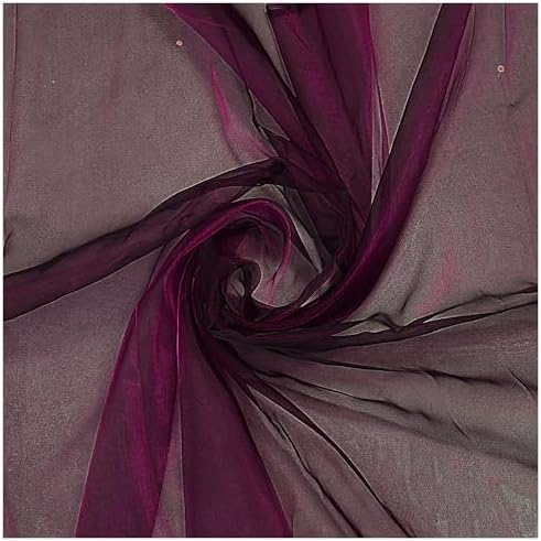 55 Yard Organza Fabric 44" Wide for Wedding Event Décor - Wine - Image 6