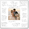 Signature Picture Frame 18x18, Aluminum Signable Frame with Glass, Silver by FLYJOE