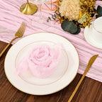 fani 60 Pack Gauze Cheesecloth Napkins, 20 x 20 in, Light Pink - Image 7