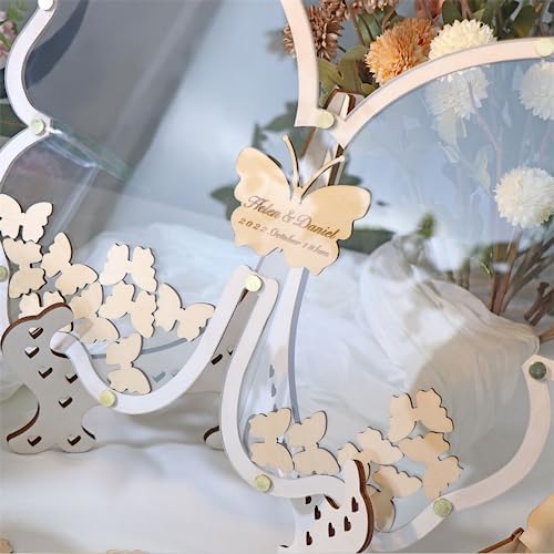 XEL Wedding Guest Book Alternative Personalized Butterfly Guest Book Alternative,for Baby Shower Sign,Graduation Party,Wedding,Birthday,Guest Book Wedding Signs Reception Decorations - Image 7
