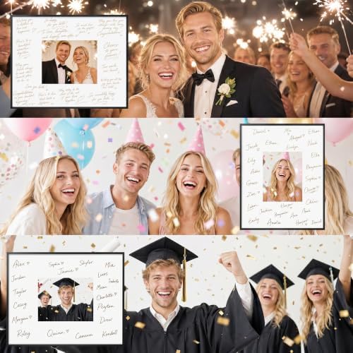 Signature Picture Frame 16x20, Aluminum Signable Frame with Glass, Black - Image 6